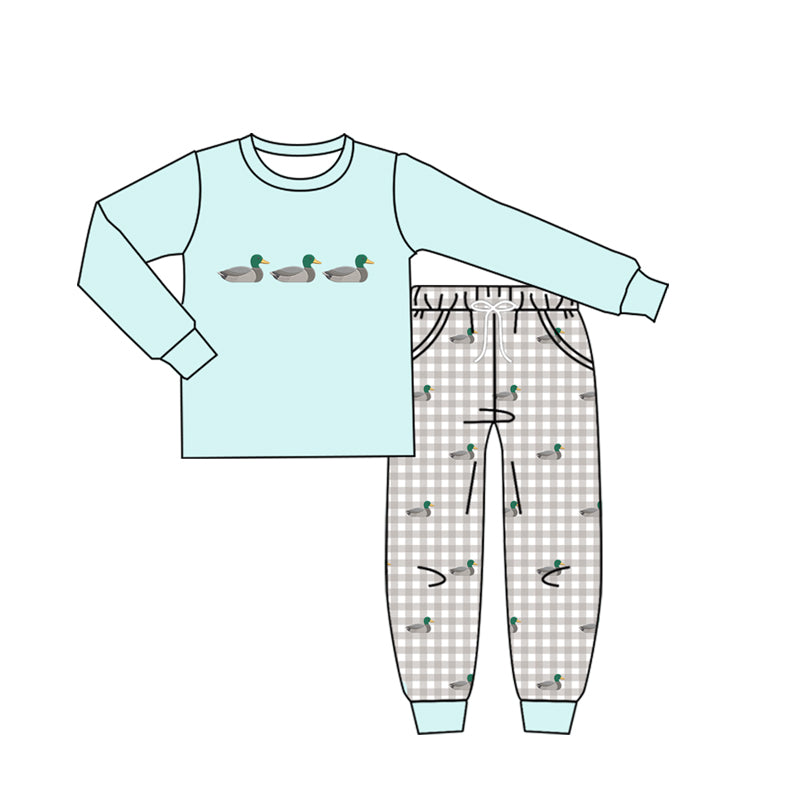 Duck long sleeve top matching pants boy outfit preorder