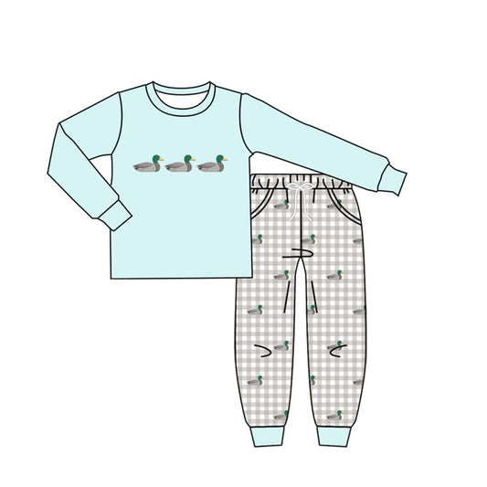 Duck long sleeve top matching pants boy outfit preorder