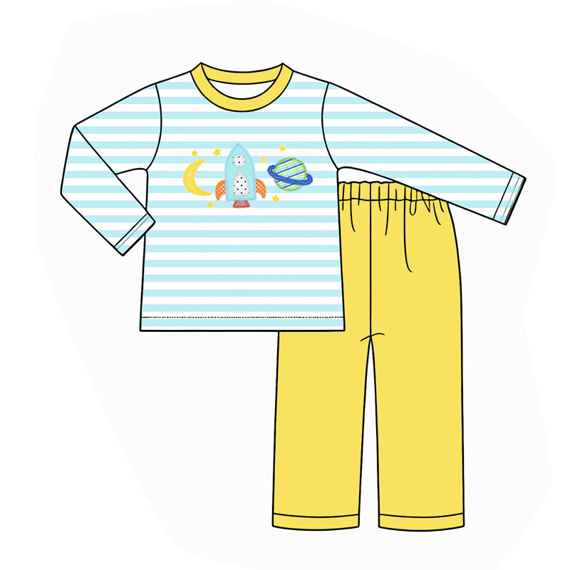 Boy long sleeve top matching pants boy spring fall outfit preorder