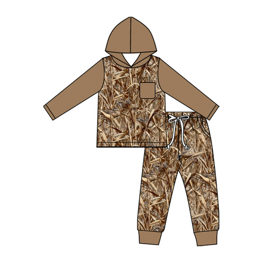 Duck print boys long sleeve hoodie set outfit preorder