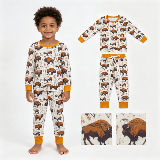 Cowboy western top matching pants long sleeve set outfit