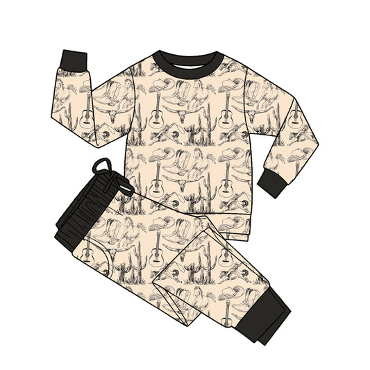 Western rodeo top matching pants boy long sleeve set outfit preorder
