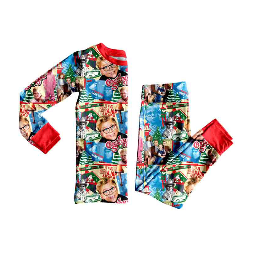 Boys long sleeve Christmas tree top matching pants fall outfit preorder