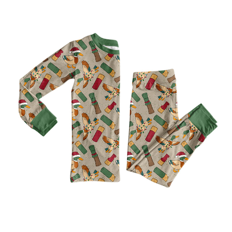 Long sleeve Christmas duck call top matching pants boy wholesale factory price outfit preorder