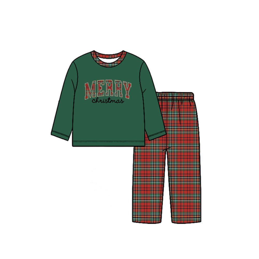Long sleeve Christmas tree top matching pants boys wholesale factory price outfit preorder