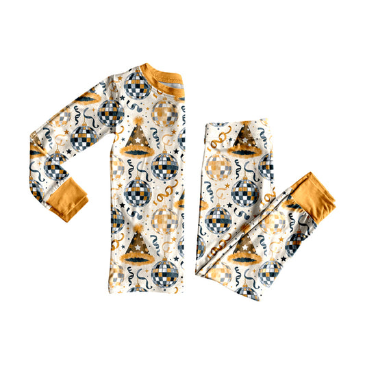 Long sleeve Happy New Year top matching pants boy wholesale factory price clothes preorder