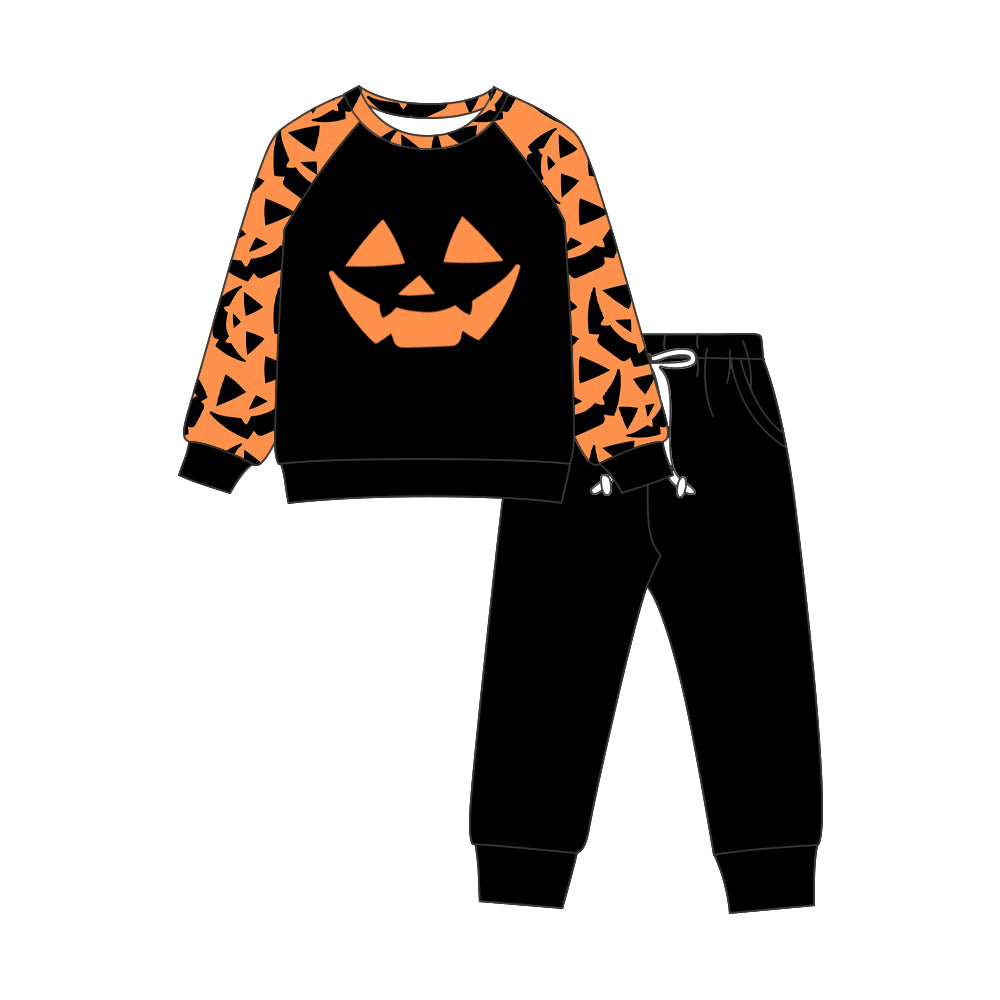 Halloween ghost print boys long sleeve outfit preorder