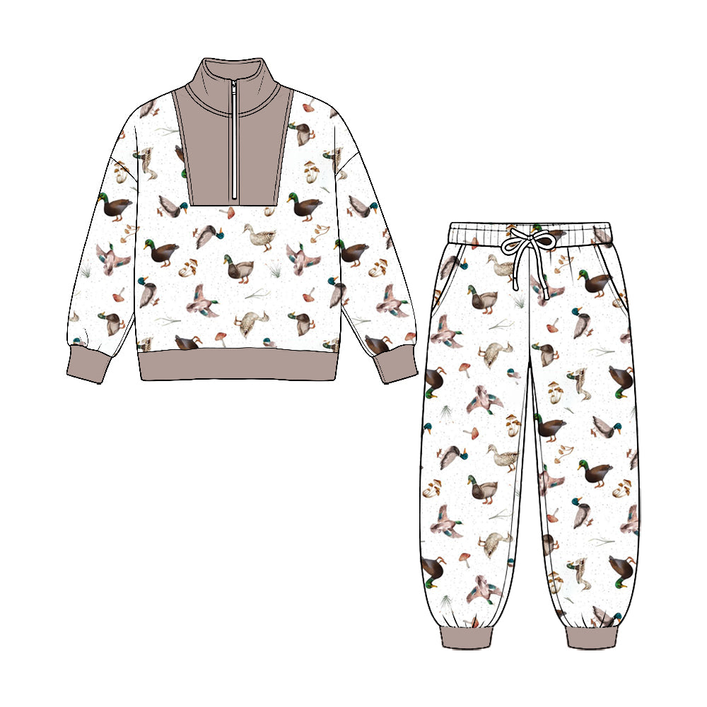 Long sleeve duck pullover top matching pants fall winter boys outfit preorder
