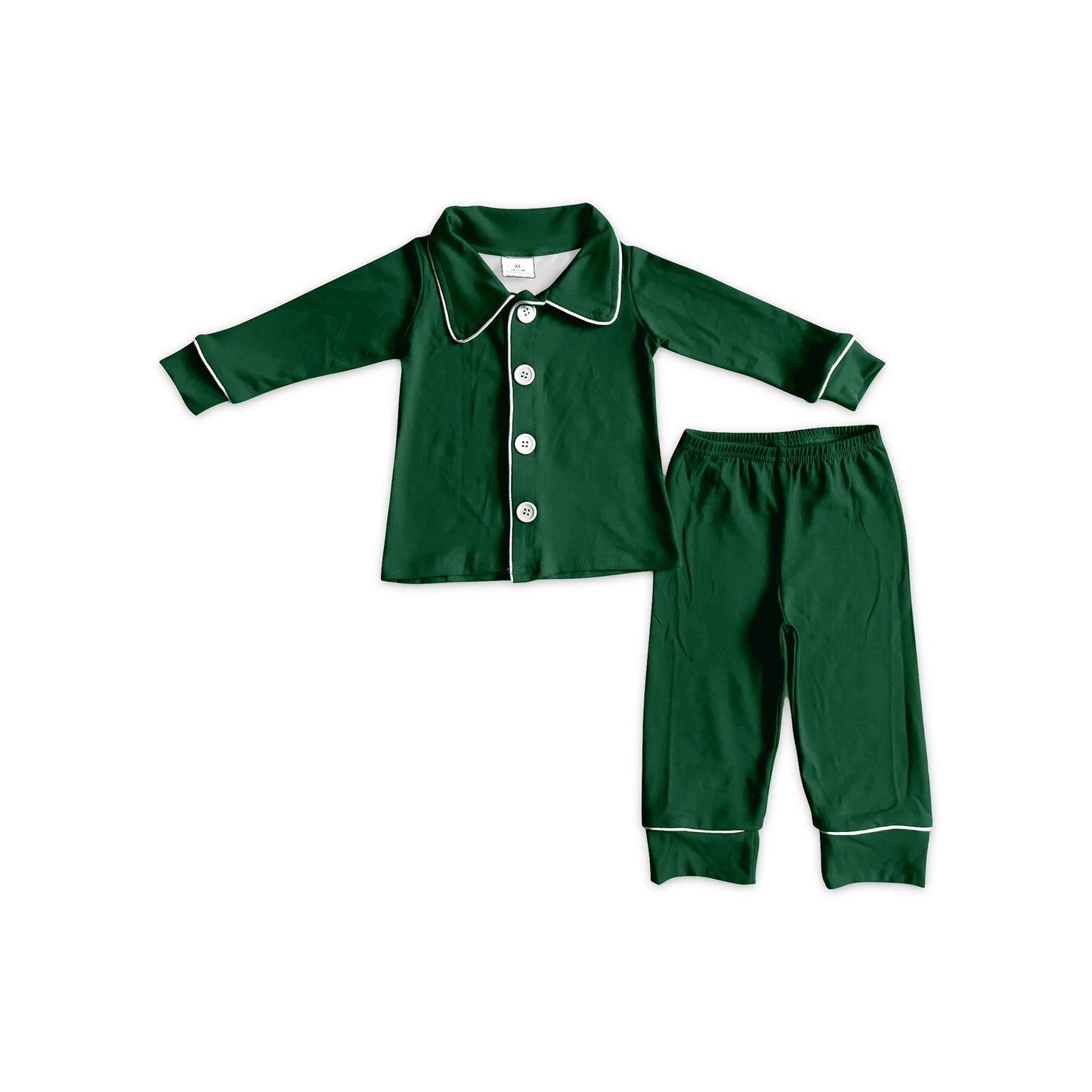 Long sleeve Christmas holiday button top matching pants boy fall pajama set preorder