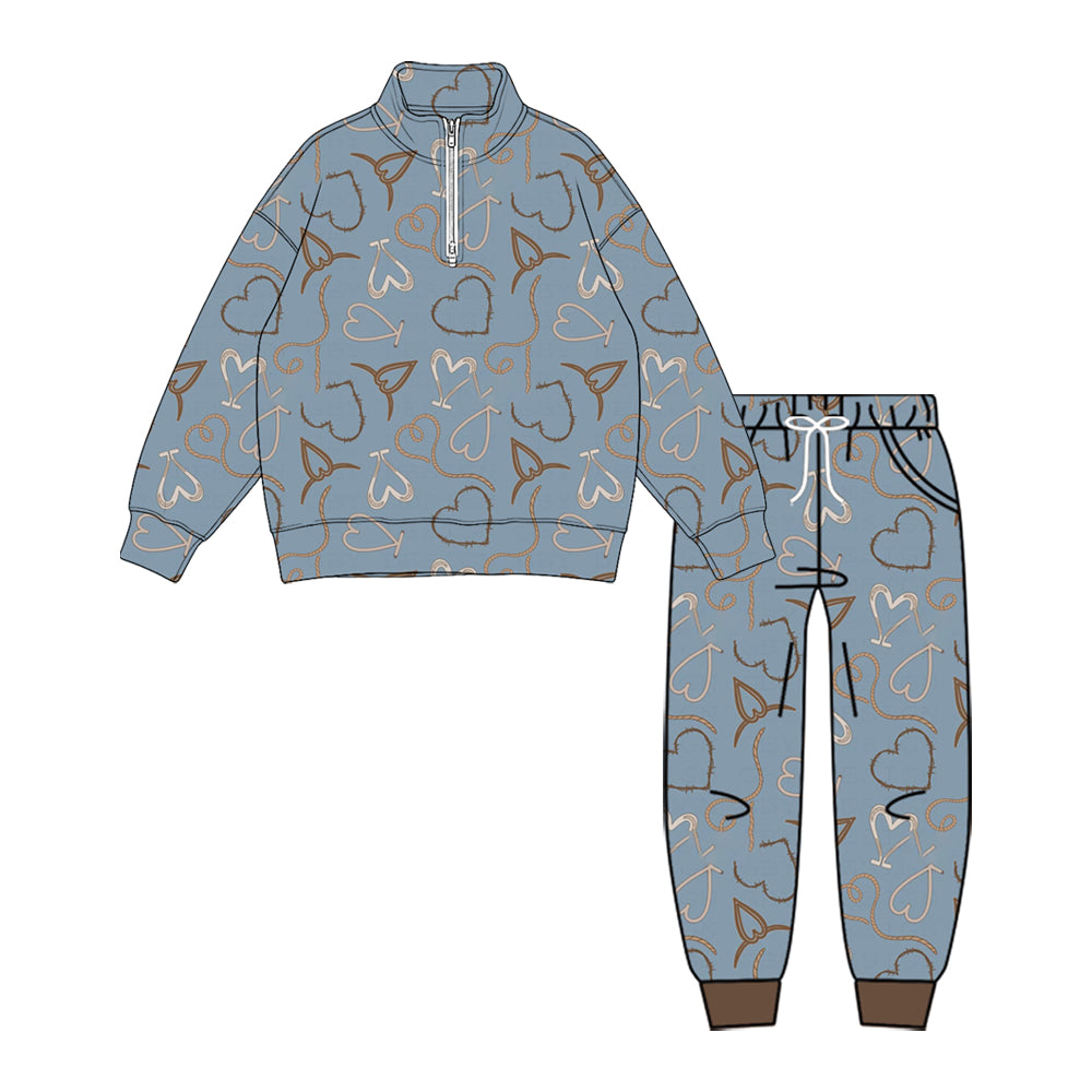 Western cowboys long sleeve pullover top pants set outfit preorder