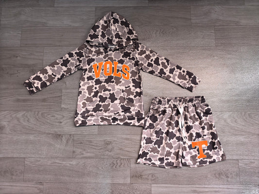 Long sleeve vols hoodie top matching shorts boy wholesale factory price outfit preorder