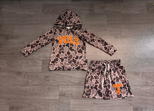 Long sleeve vols hoodie top matching shorts boy wholesale factory price outfit preorder