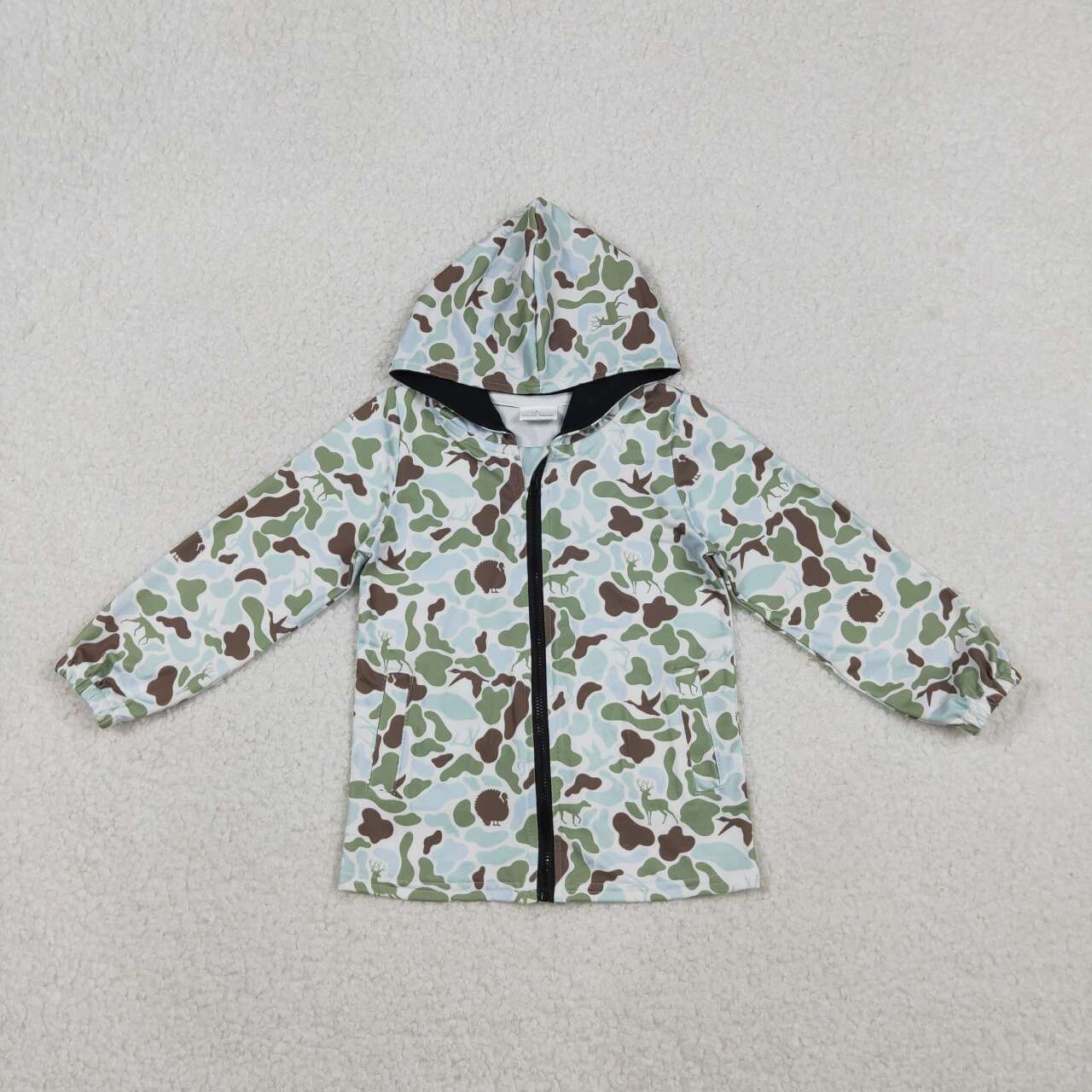 Deer duck camo boys long sleeve hoodie top