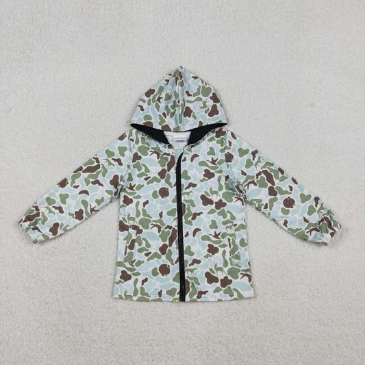 Deer duck camo boys long sleeve hoodie top