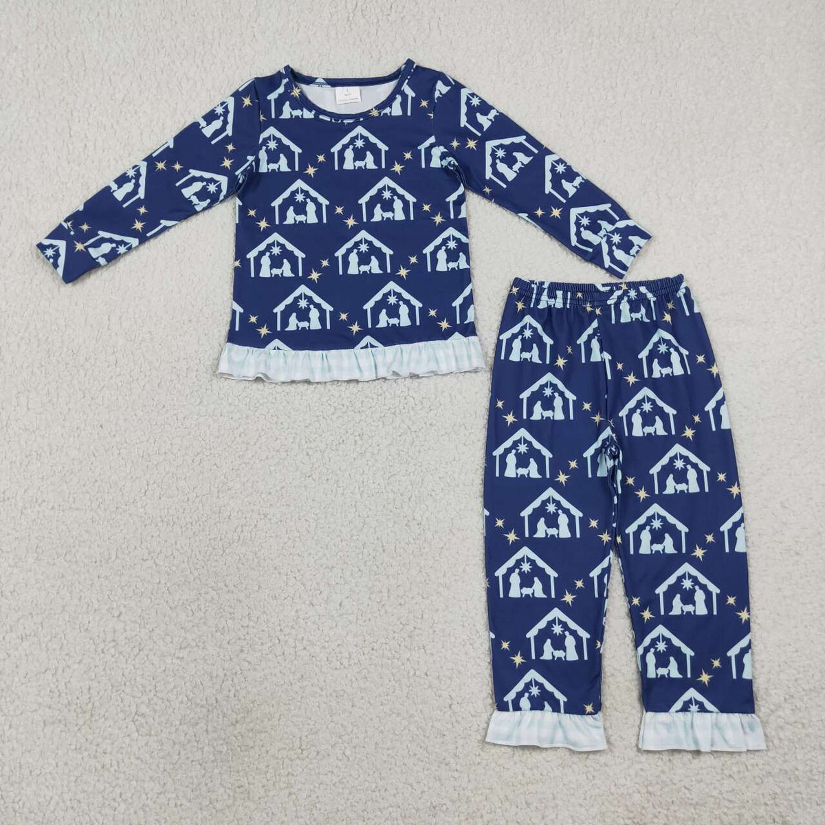 Jesus print long sleeve girls fall season outfit
