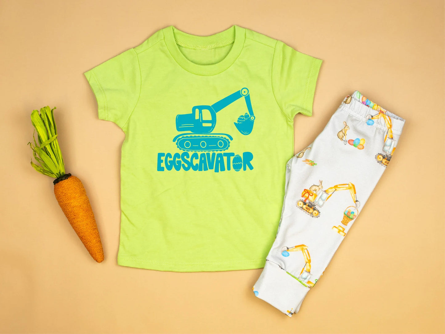 Easter egg excavator clothing set