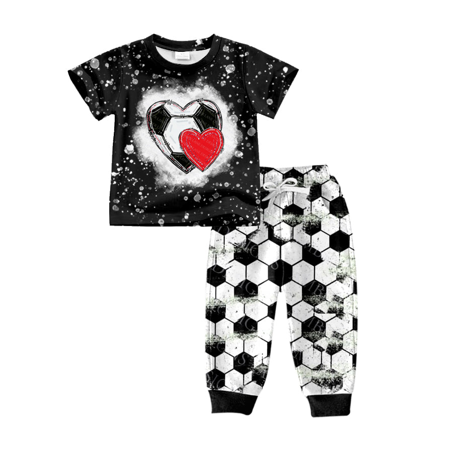 boy soccer heart clothing set preorder