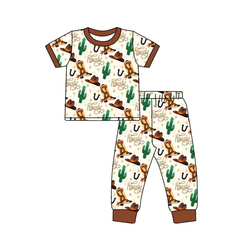 western howdy cowboy short sleeve outfit preorder