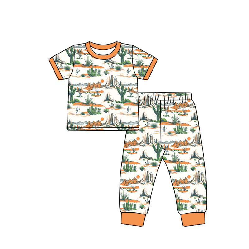 cowboy western cactus short sleeve outfit preorder