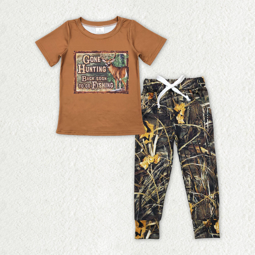 gone hunting go fishing baby boy camom clothes