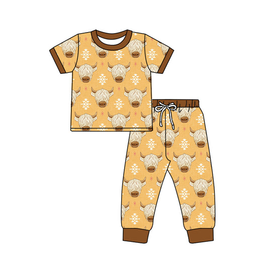 baby boy highland cow western clothes preorder
