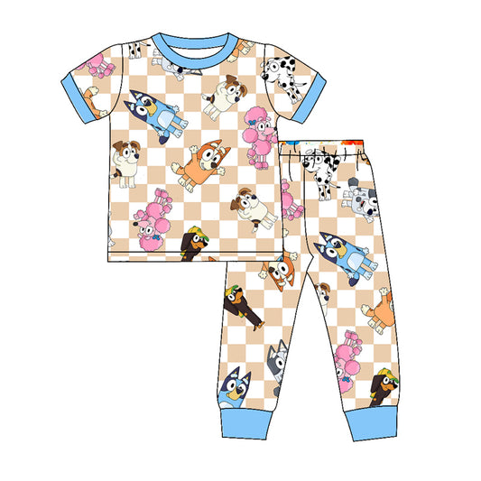 infant baby boy blue cartoon dog outfit preorder