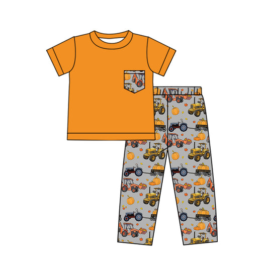 baby boy constructin pumpkin pocket outfit preorder