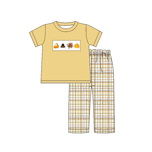 baby boy clothes thanksgiving turkey pants outfit preorder
