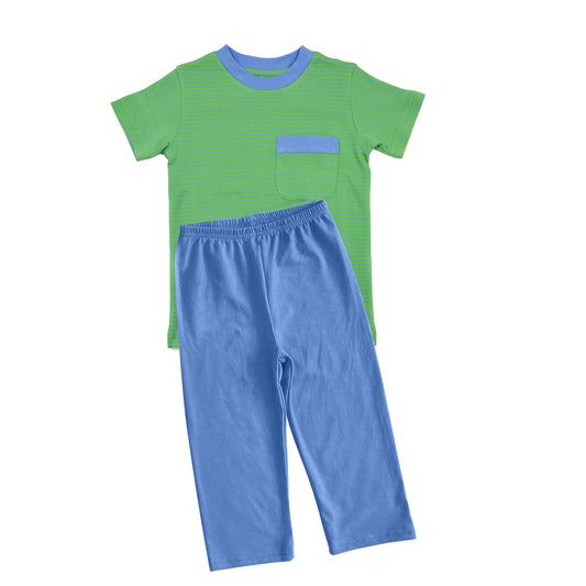 baby boy blue stripes shirt cotton pants clothes preorder