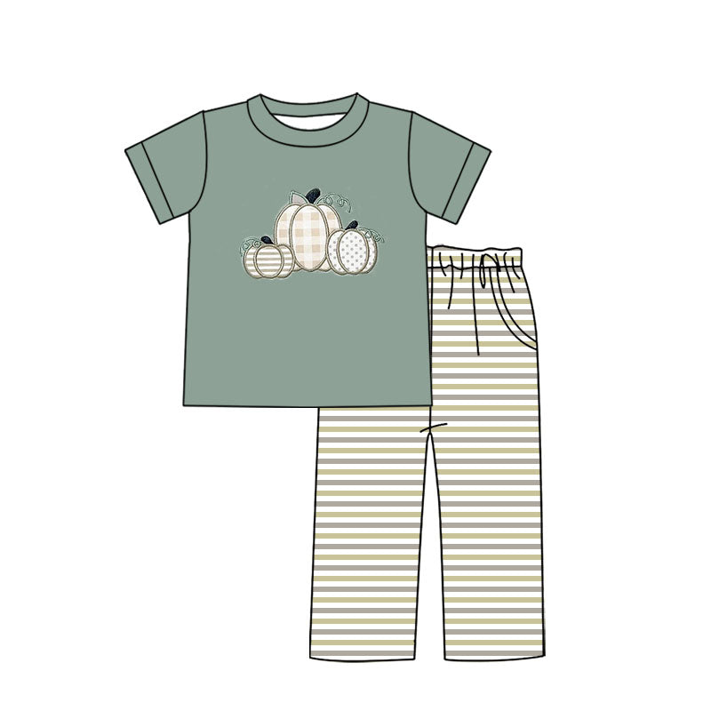 Wholesale Toddle baby boy fall pumpkin clothing set preorder