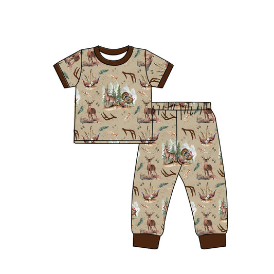 baby boy hunting season reindeer turkey matching clothes preorder