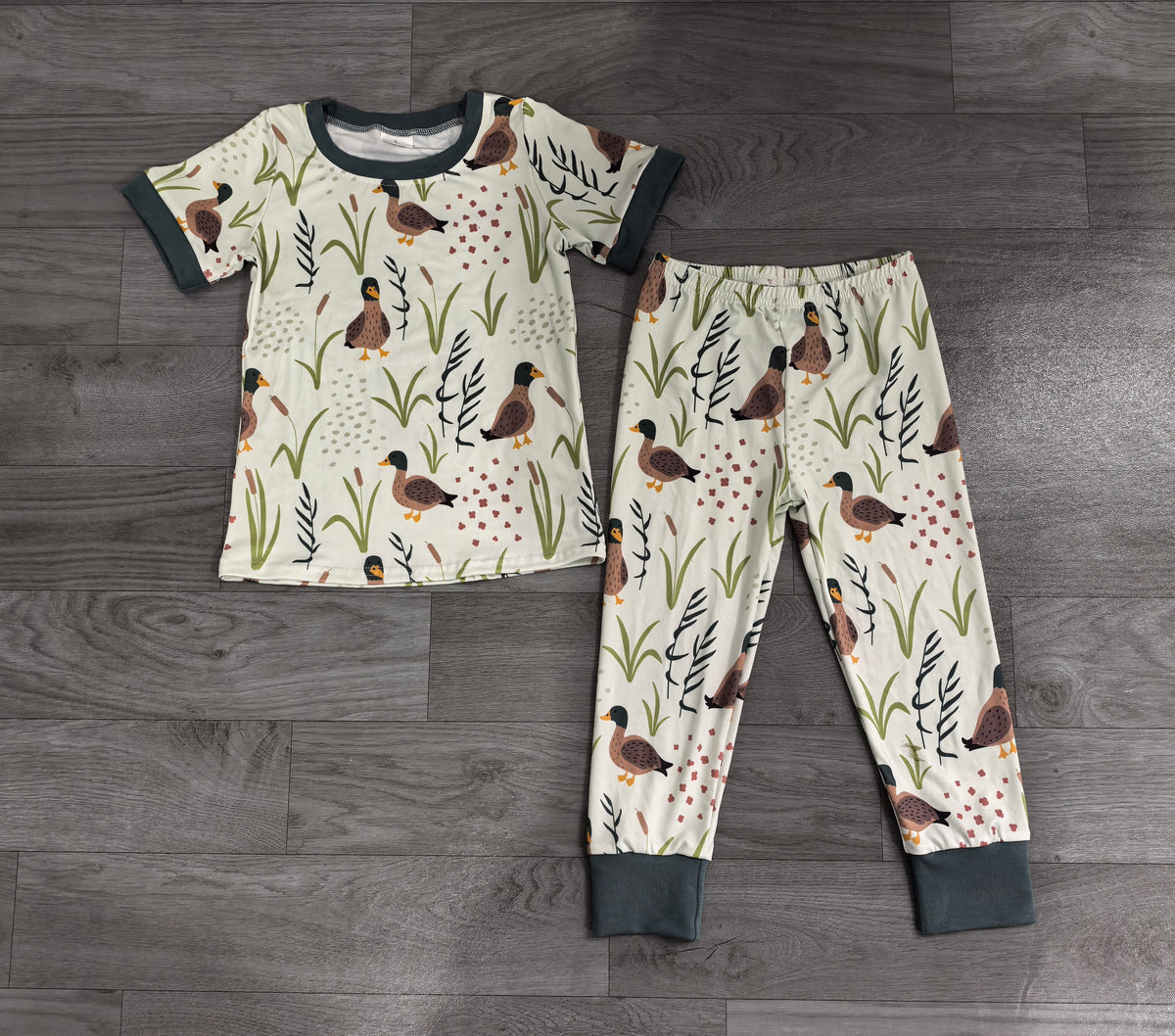 Cute duck baby kids short sleeve outfit preorder