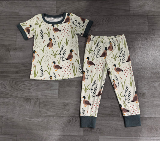 Cute duck baby kids short sleeve outfit preorder