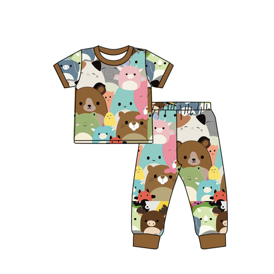 Baby boy cartoon top ruffle pants outfit preorder