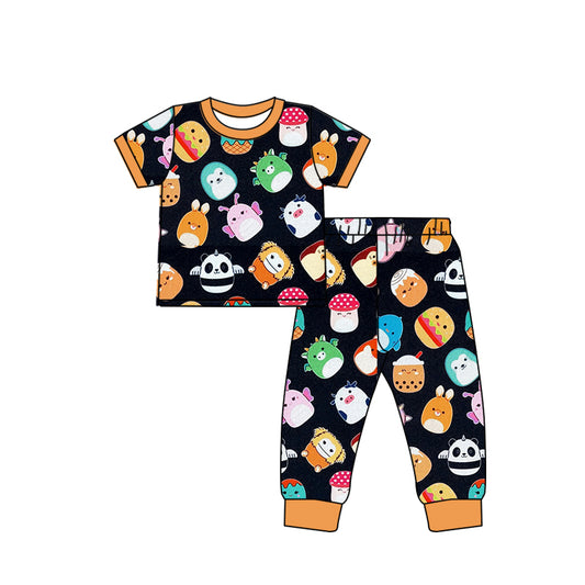 Baby boy cartoon top ruffle pants outfit preorder