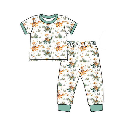 Baby boy dinosaur top matching pants outfit preorder