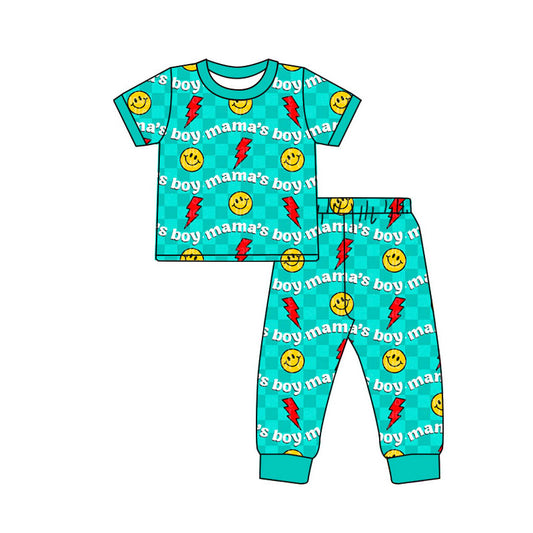 Mamas boy short sleeve top matching pants outfit preorder