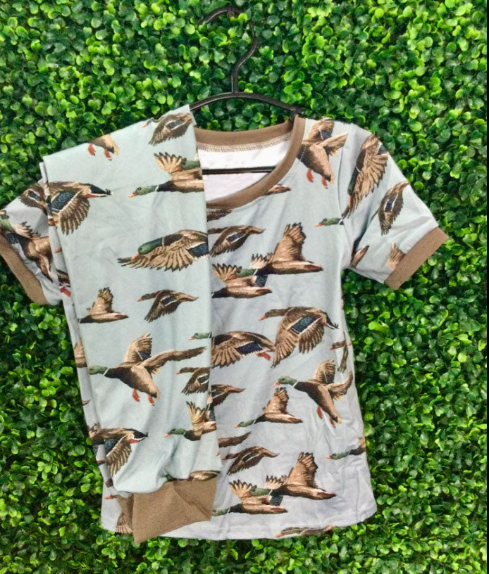 Boys mallard duck top matching pants outfit preorder