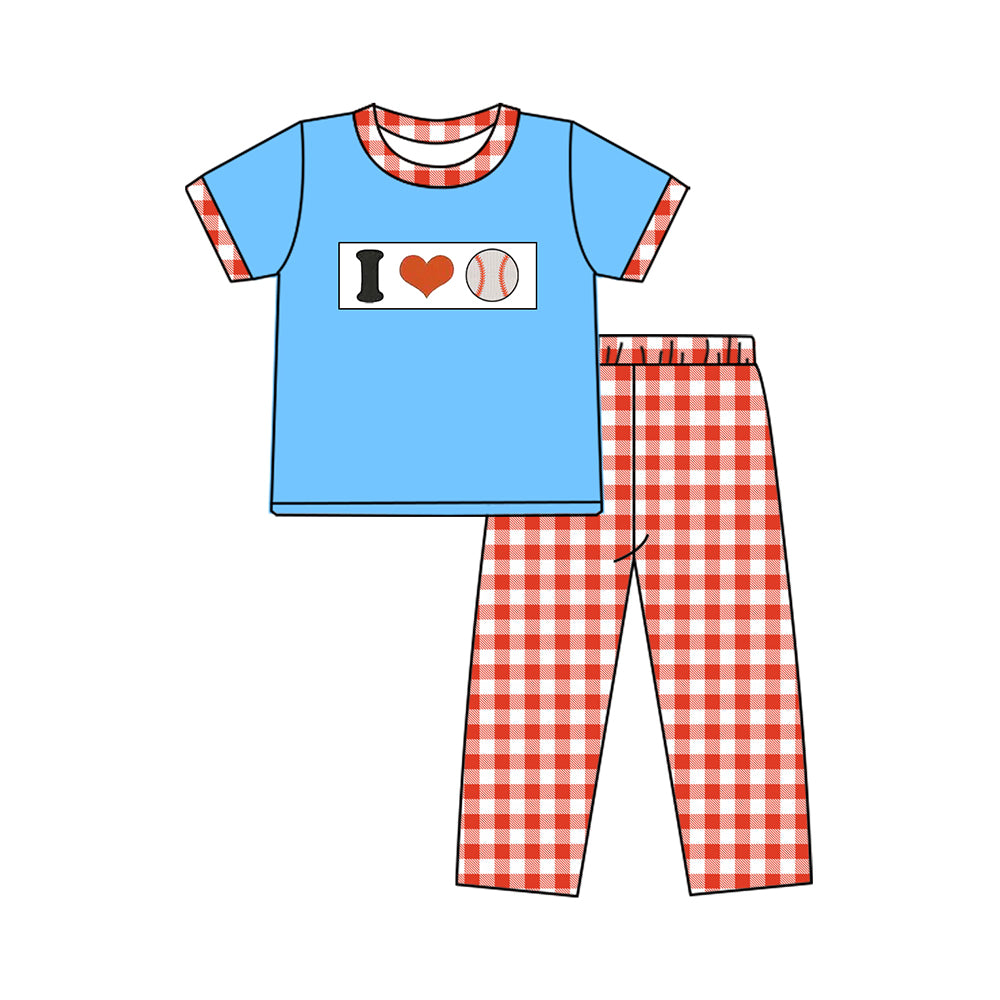 Boy I love baseball top matching pants outfit preorder