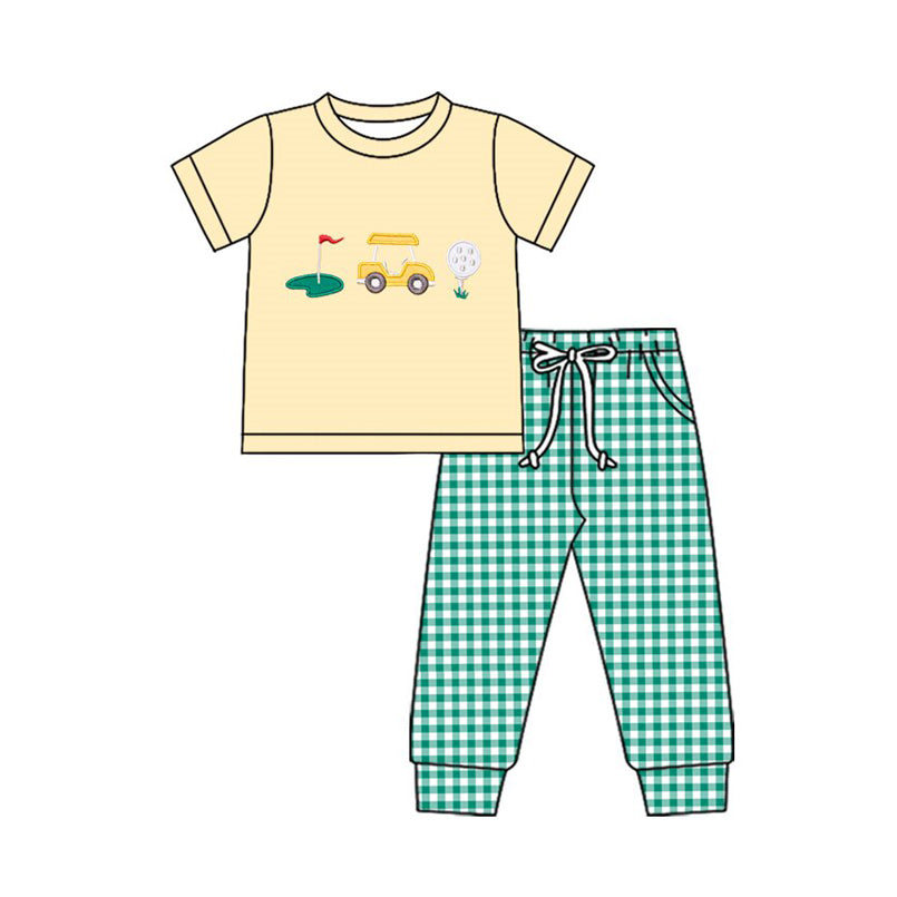 Golf design kids short sleeve outfit preorder