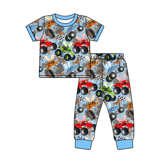 Easter bunny truck top matching pants boy outfit preorder