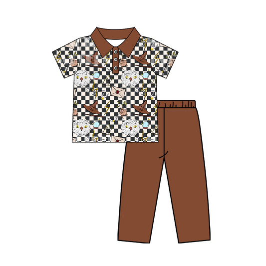 Magic top matching pants kids boy outfit preorder