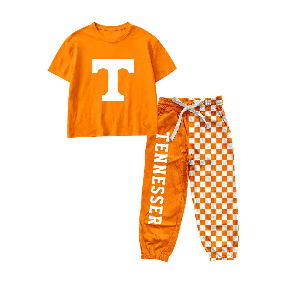 Tennesser print short sleeve top matching pants boy outfit preorder