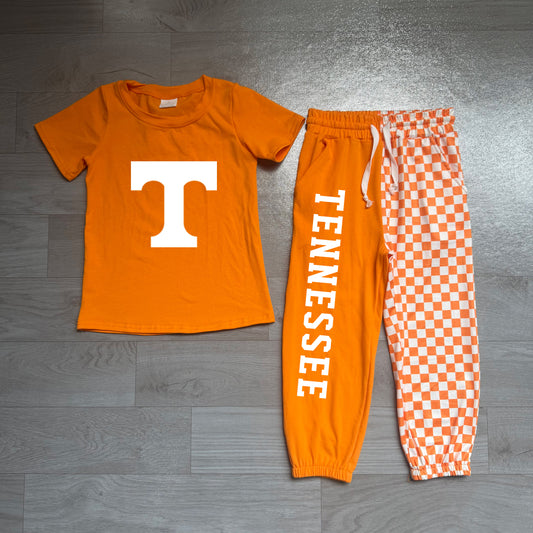 Tennesser vinyl print short sleeve top matching pants boy outfit preorder