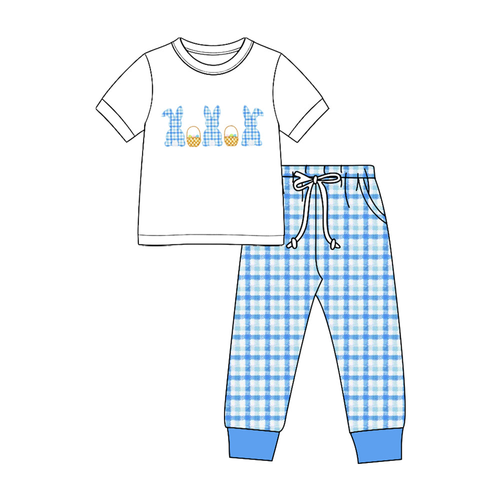 Short sleeve Easter bunny egg top matching pants boy clothes preorder