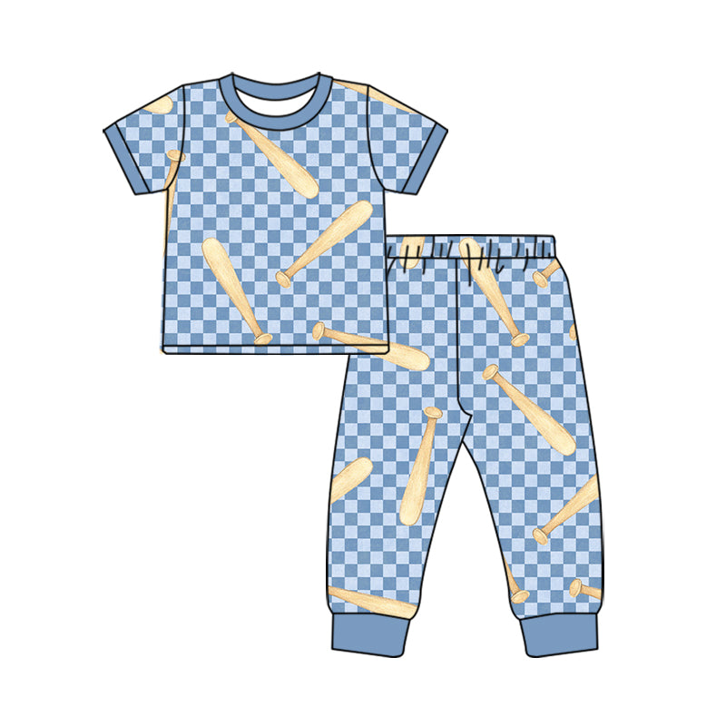 Baseball bat print boy short sleeve set outfit preorder