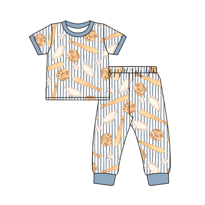 Baseball bat print boy short sleeve set outfit preorder