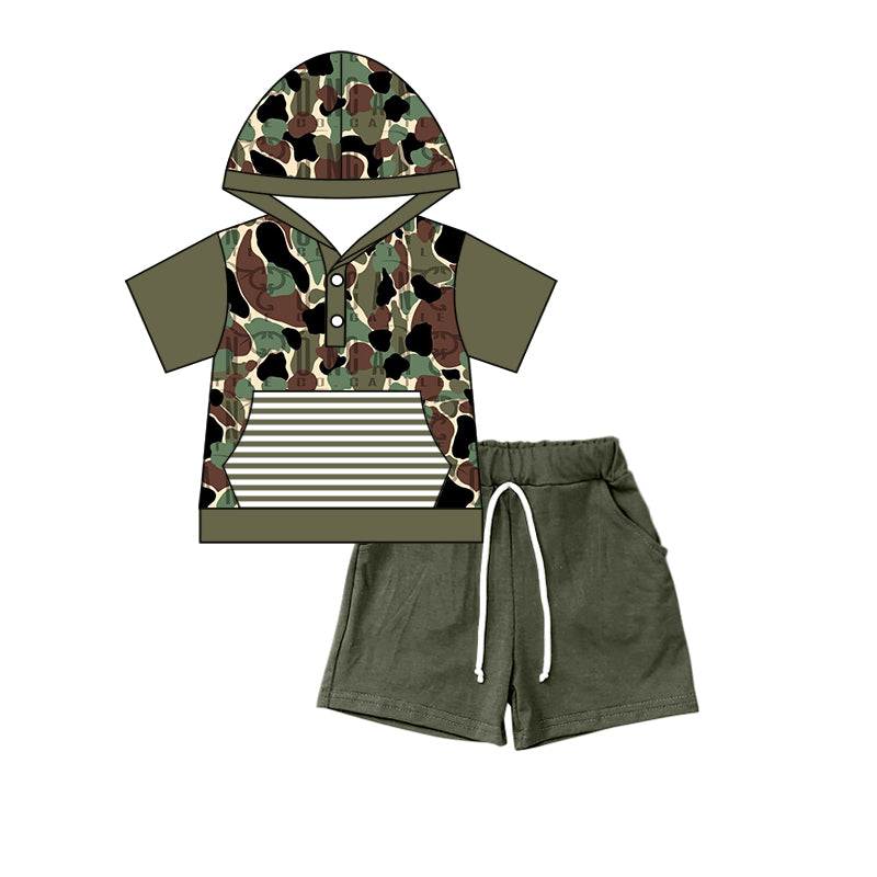 baby boy short sleeve camo outfit preorder