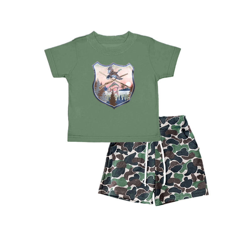 mallard duck fishing top camo shorts boy clothes preorder