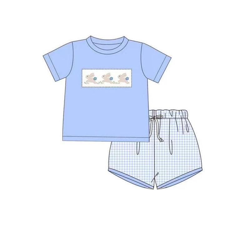 Easter bunny baby boy short sleeve outfit preorder